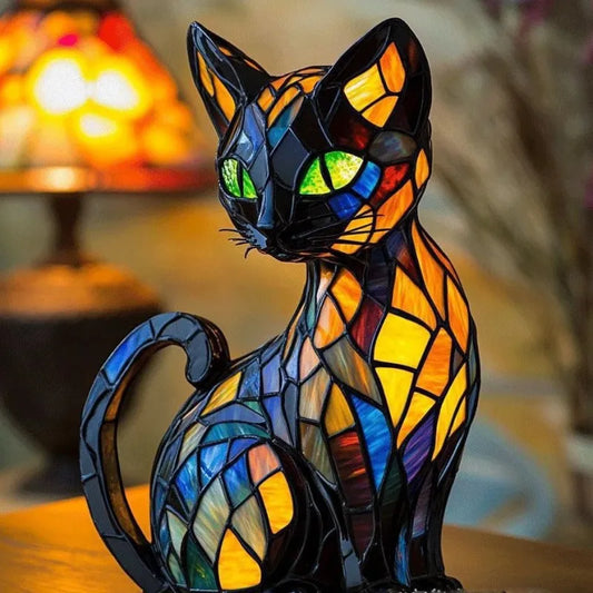 Pralina – Lampada Luminosa da Notte, Gatto Multicolore