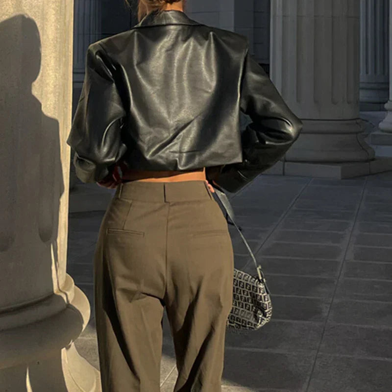 Solima™ | Elegante giacca in similpelle - Elisa
