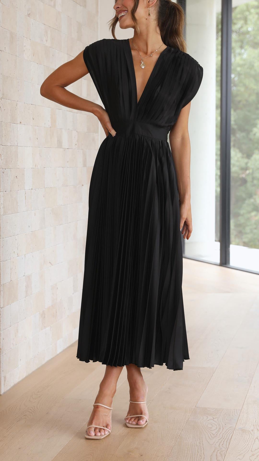 Solima™ | Elegante abito plissettato