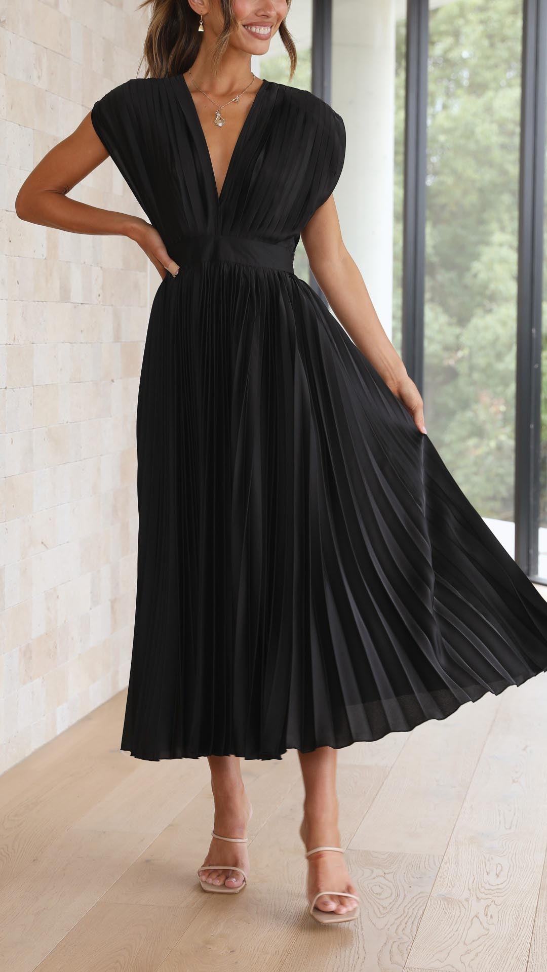 Solima™ | Elegante abito plissettato