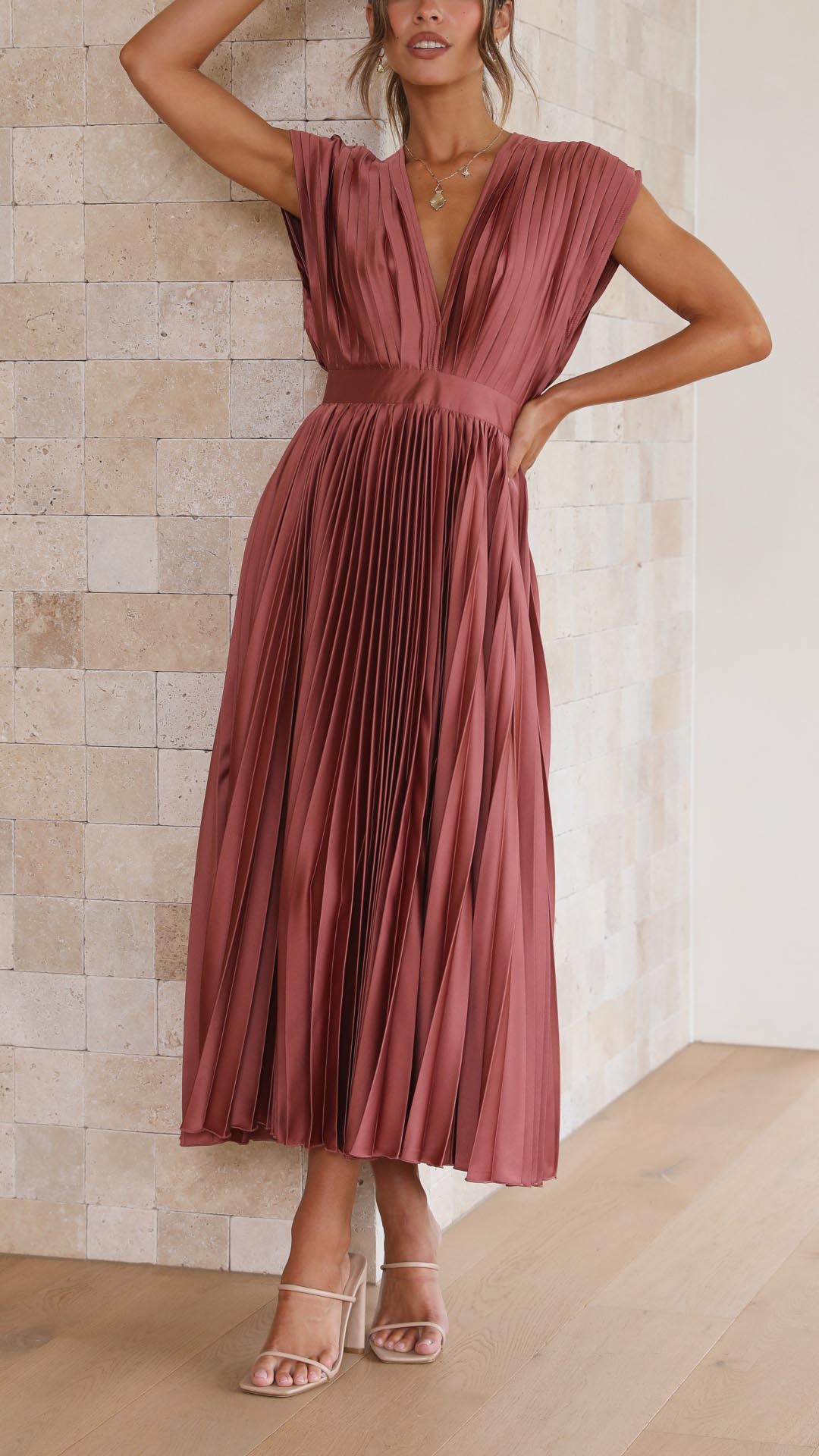 Solima™ | Elegante abito plissettato