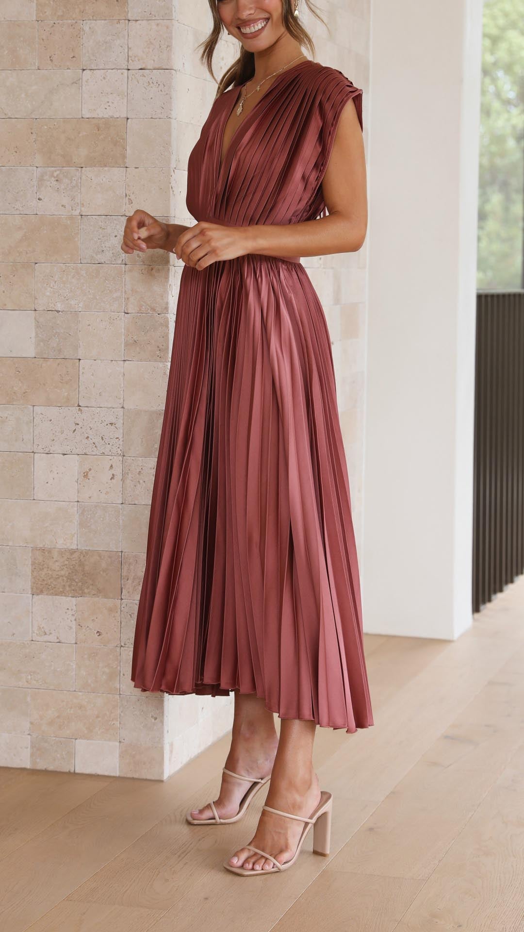 Solima™ | Elegante abito plissettato
