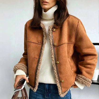 Solima™ | Giacca in Pelle Calda e Raffinata