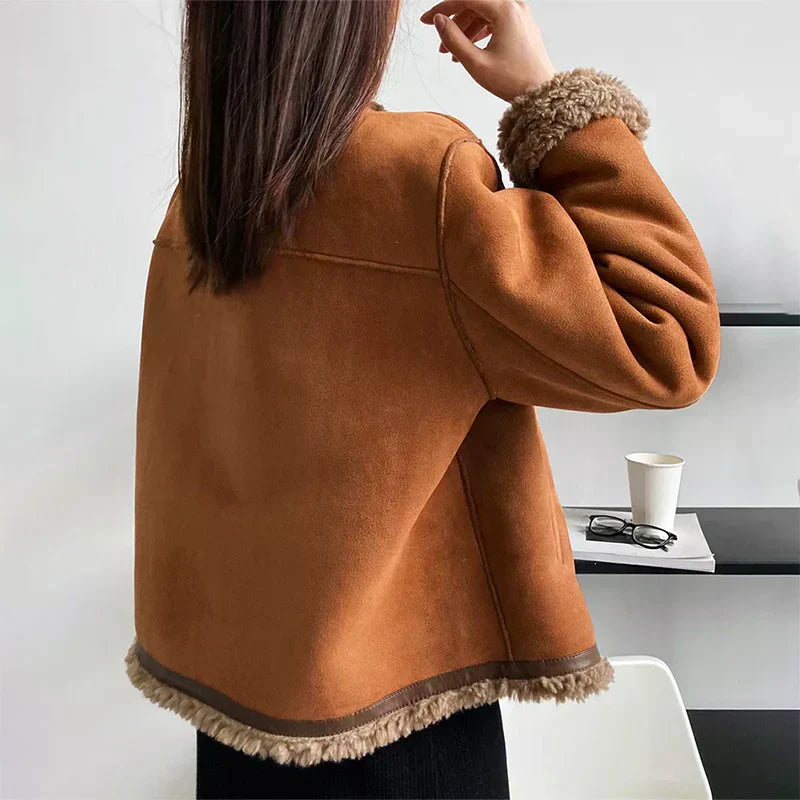 Solima™ | Giacca in Pelle Calda e Raffinata